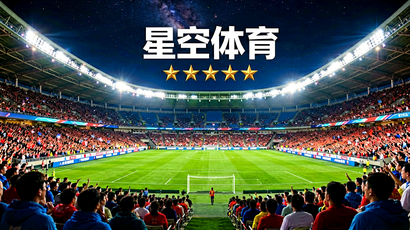 星空体育首页：灯火通明的现代化足球场，观众席座无虚席，营造巅峰对决氛围
